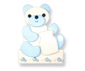 Colgador infantil Oso Tarro Azul Celeste